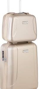 CarryOn Skyhopper 2-delige Kofferset met Beautycase - Champagne